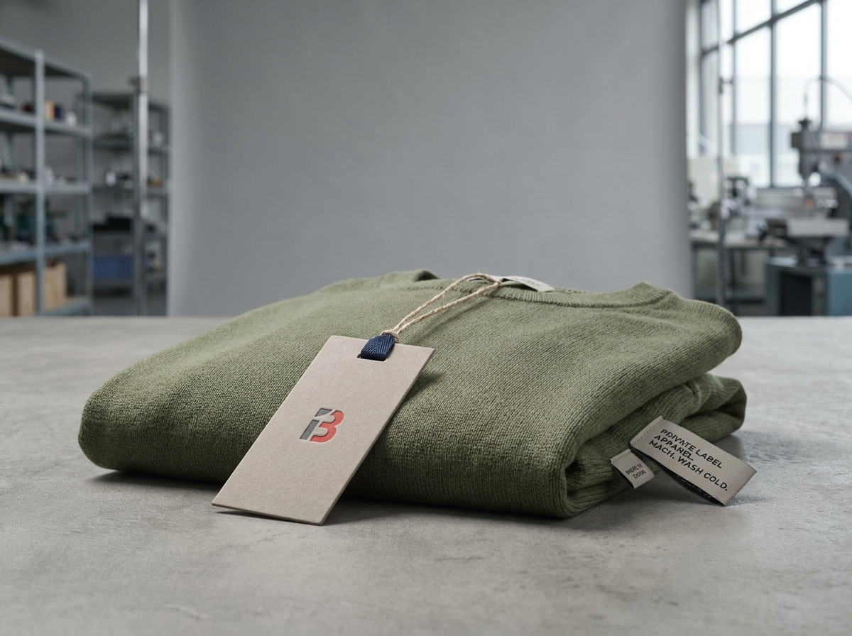 Private label apparel hang tag