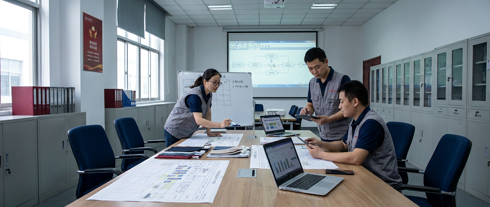 Factory operations and planning room