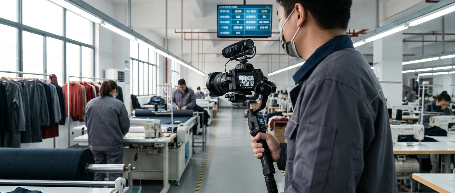Virtual factory tour with on-site camera walkthrough