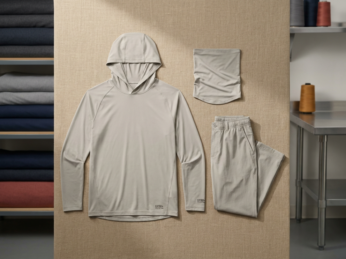 UPF 50+ sun protection fishing apparel line