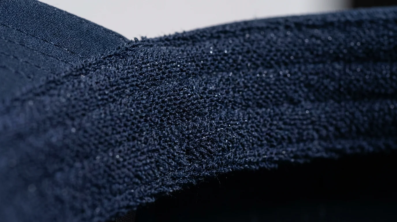 Moisture-wicking sweatband inside a custom fishing cap