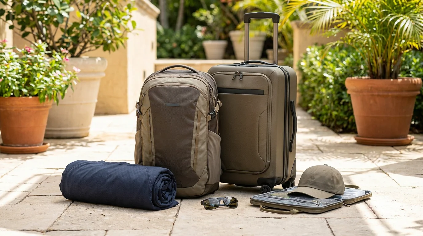 Packable hoodie ready for carry-on travel