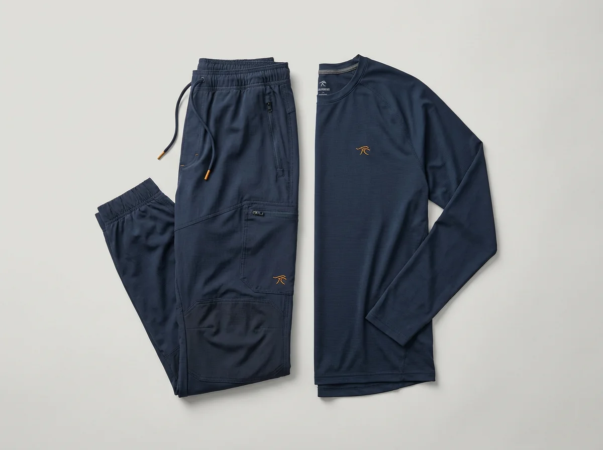 Custom fishing pants and joggers as coordinated set with hoodies