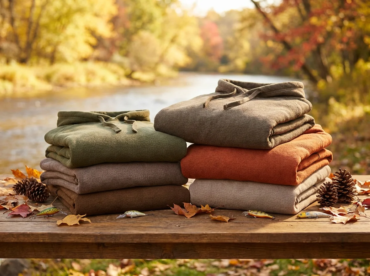Fall outdoor hoodie collection in earth tones