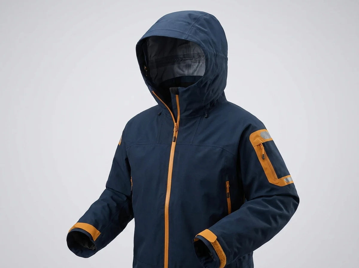 Heavy-weather seam-sealed waterproof rain fishing jacket for offshore anglers