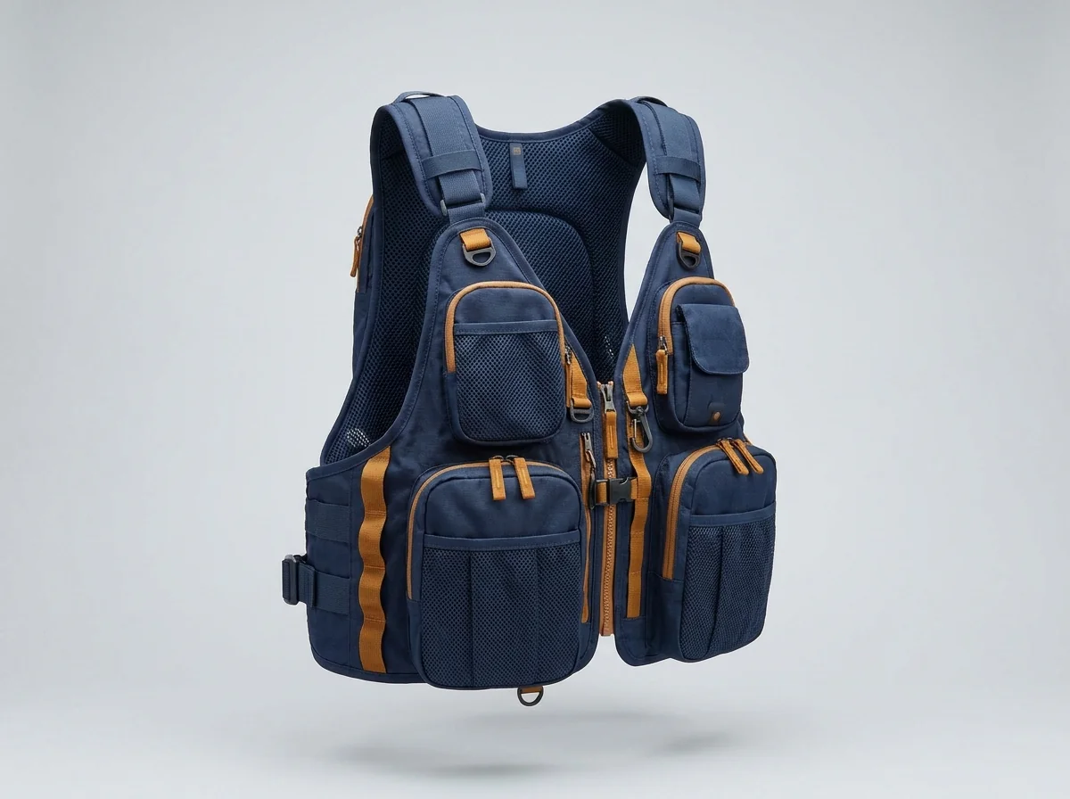 Custom fishing vests for layering under jackets