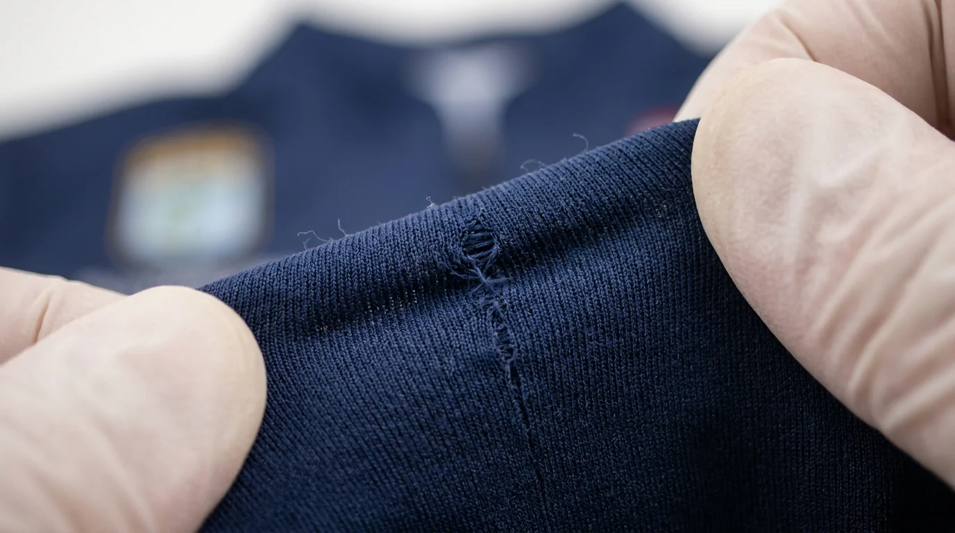 Four-way stretch fabric panel on tournament jersey