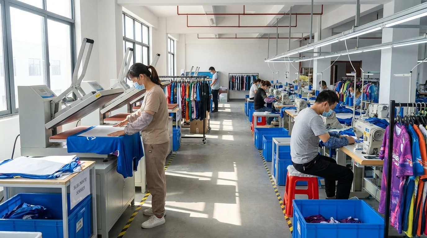Jersey sublimation printing and production line