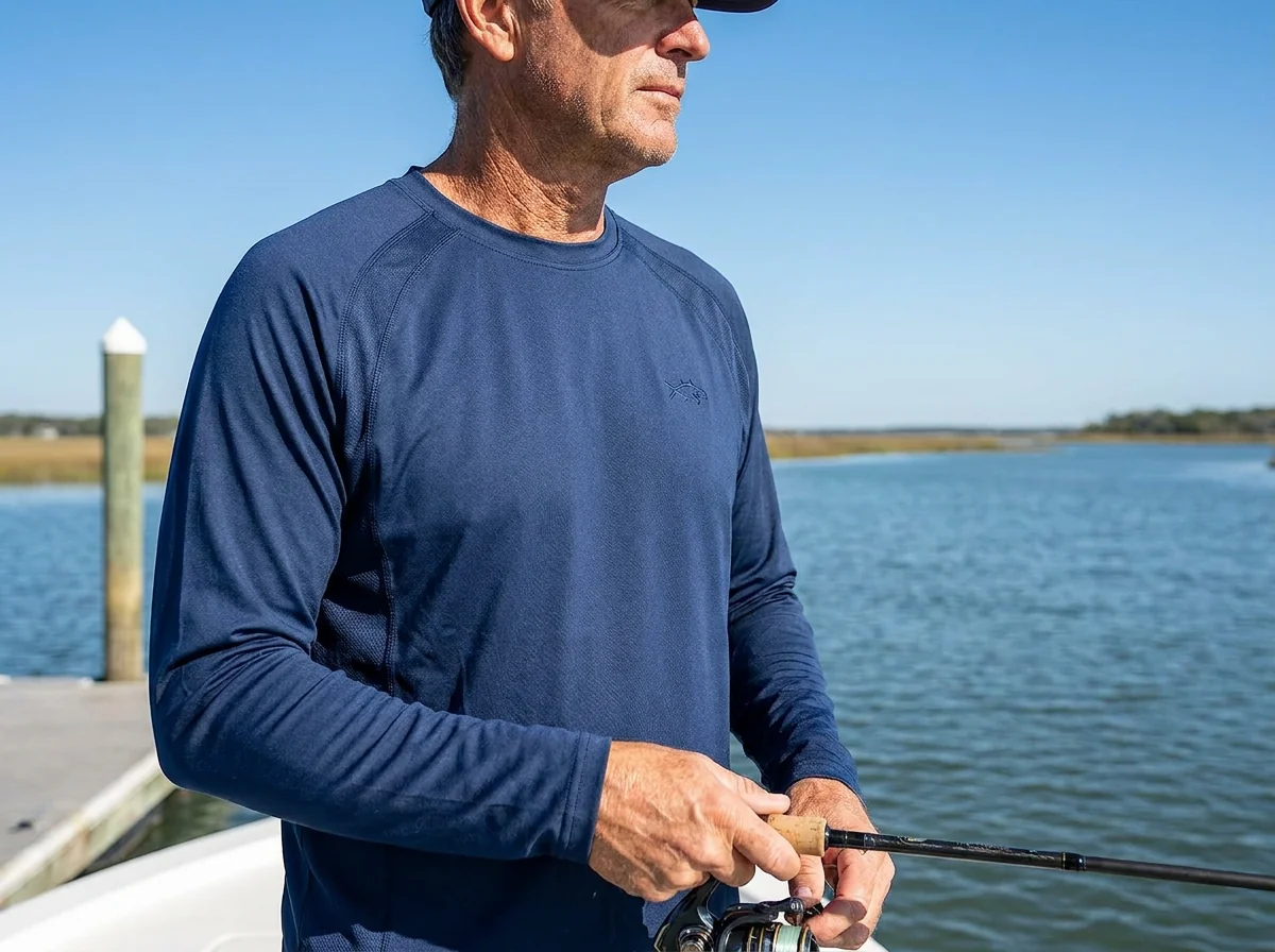 Custom fishing shirts to pair with rugged fishing pants