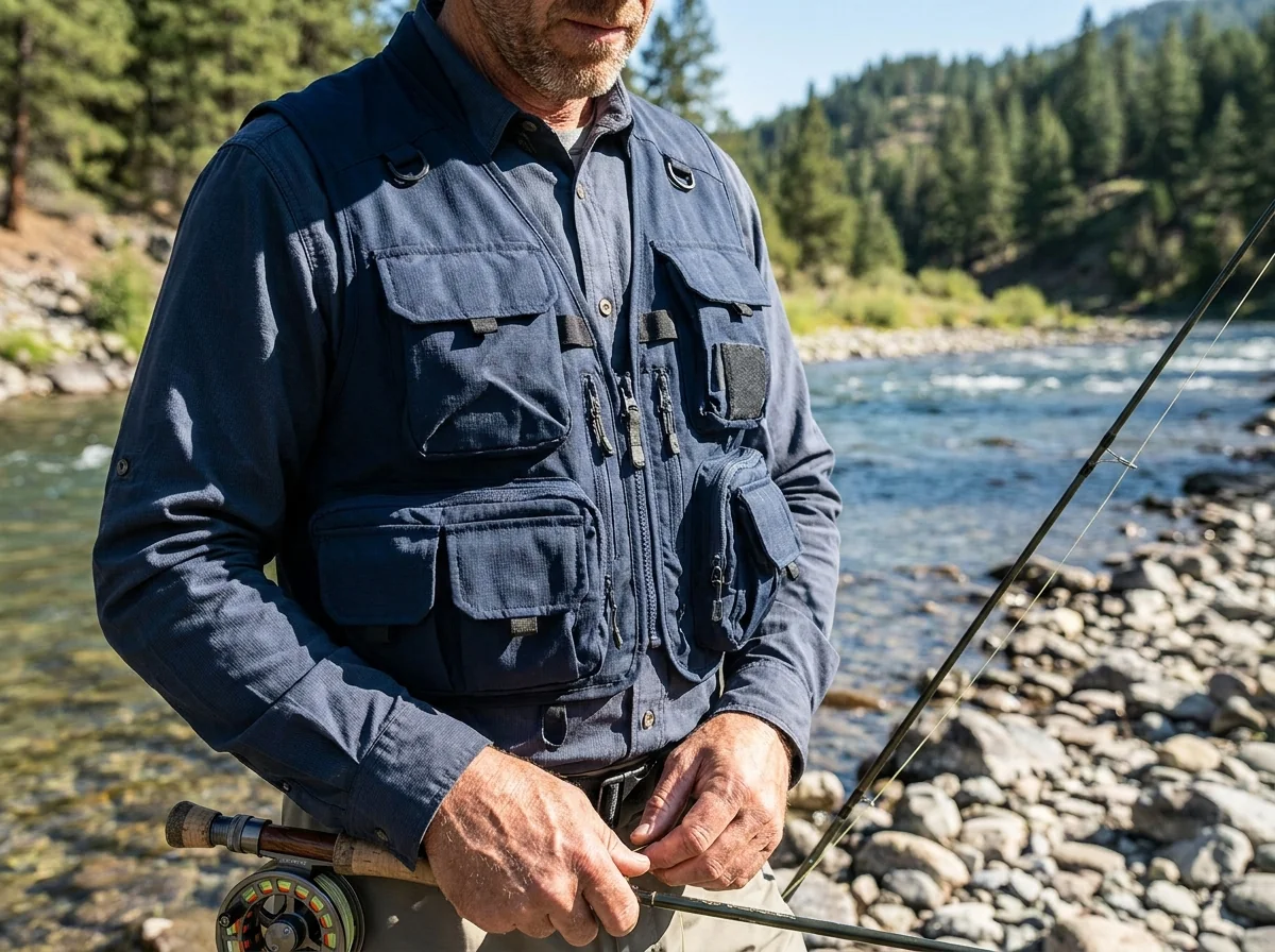 Custom fishing vests to layer over your fishing pants system