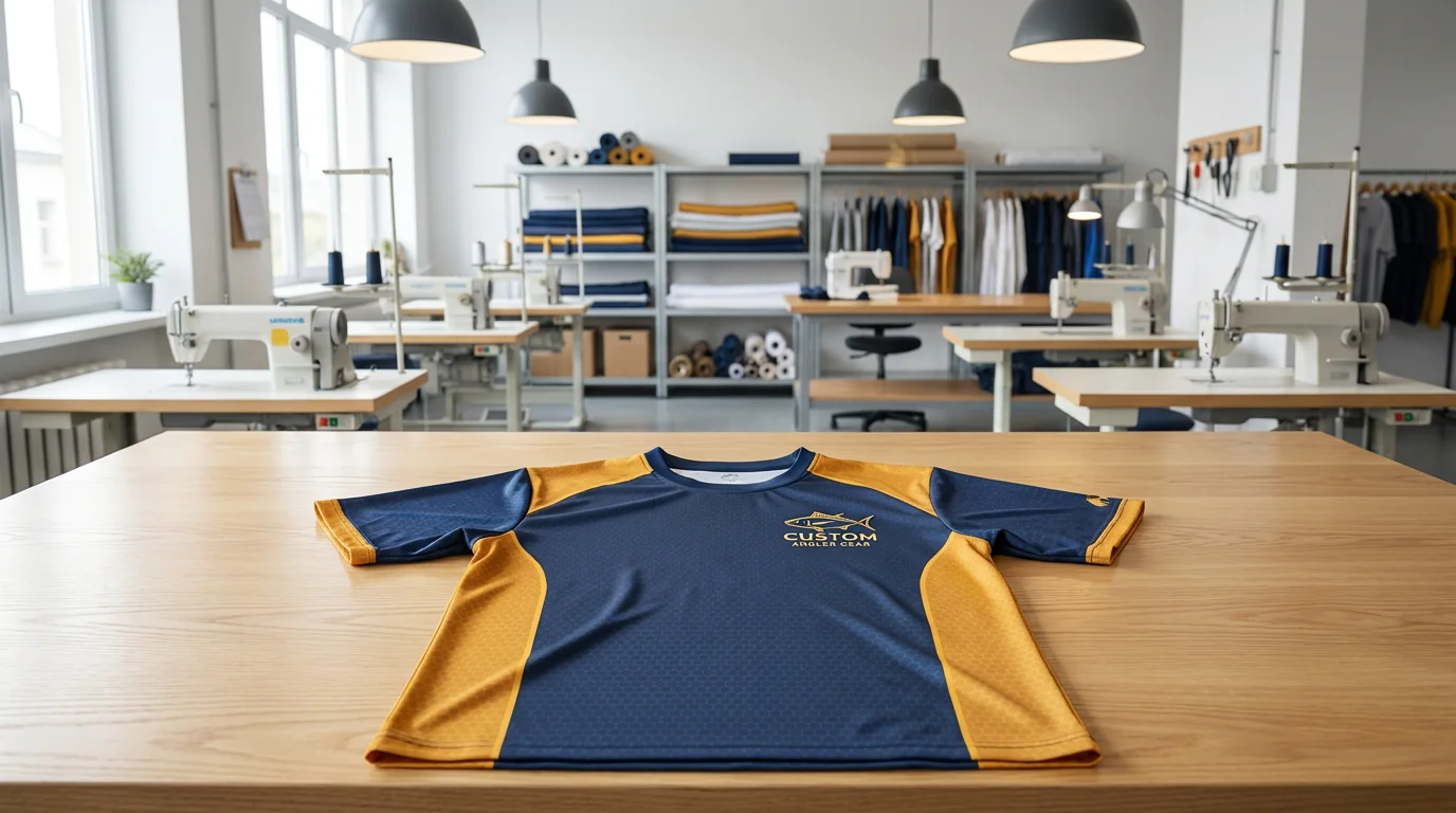 Approved custom fishing jersey sample garment