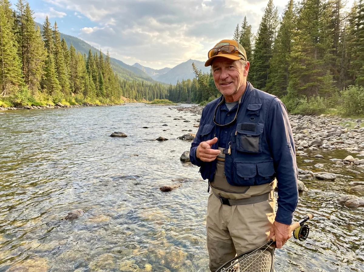 Guide-tier fly fishing apparel kit on the river