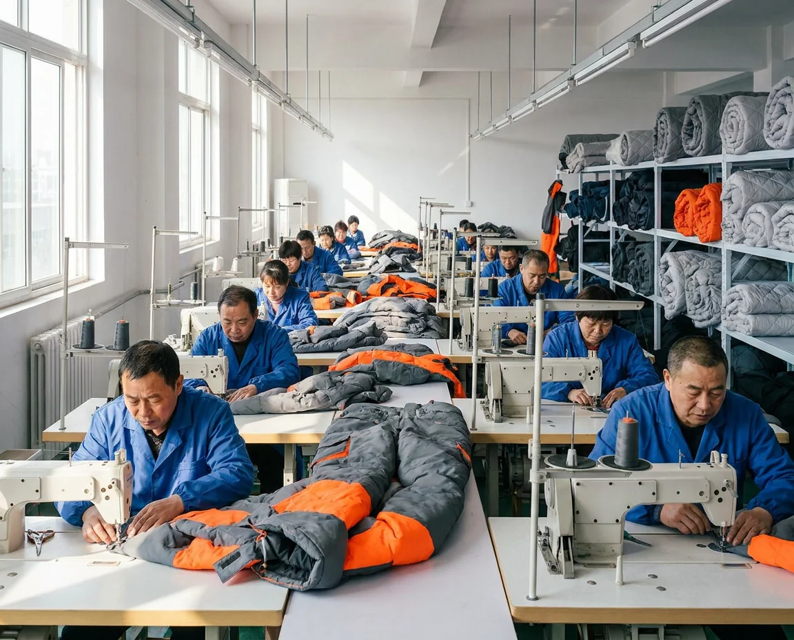 CustomFishingWear winter apparel manufacturing floor