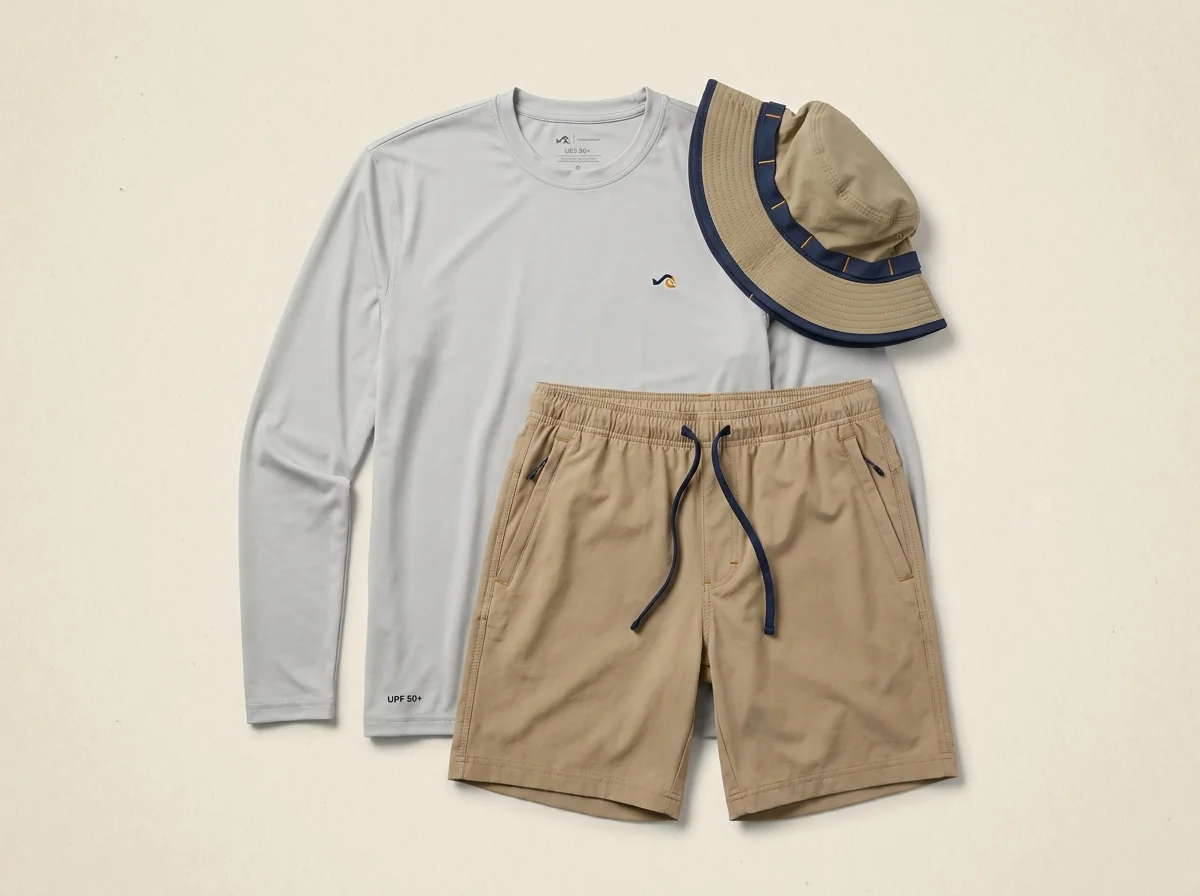 Starter-tier kayak fishing apparel collection lineup