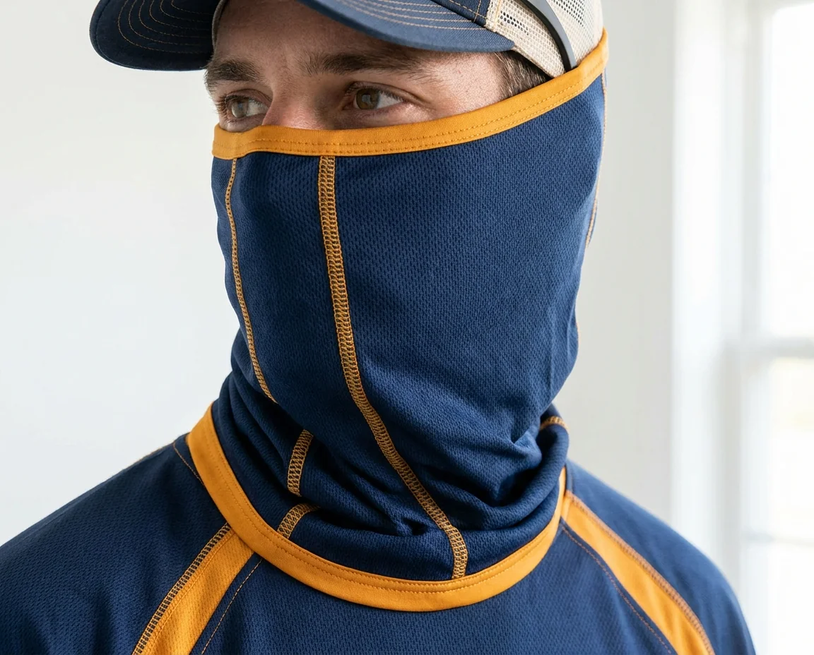 UPF 50+ neck gaiters for lightweight face and throat sun protection