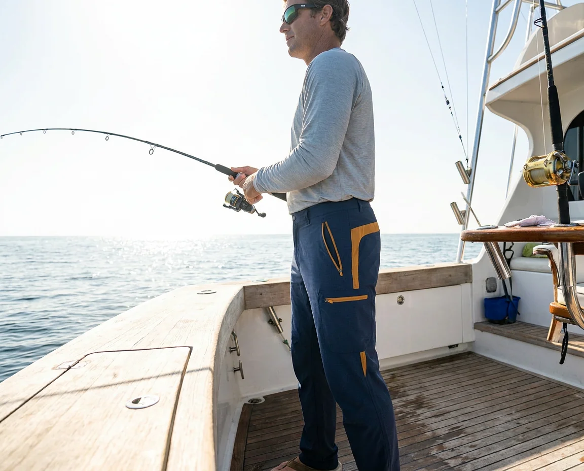 UPF 50+ lightweight fishing pants for full lower-body tropical coverage