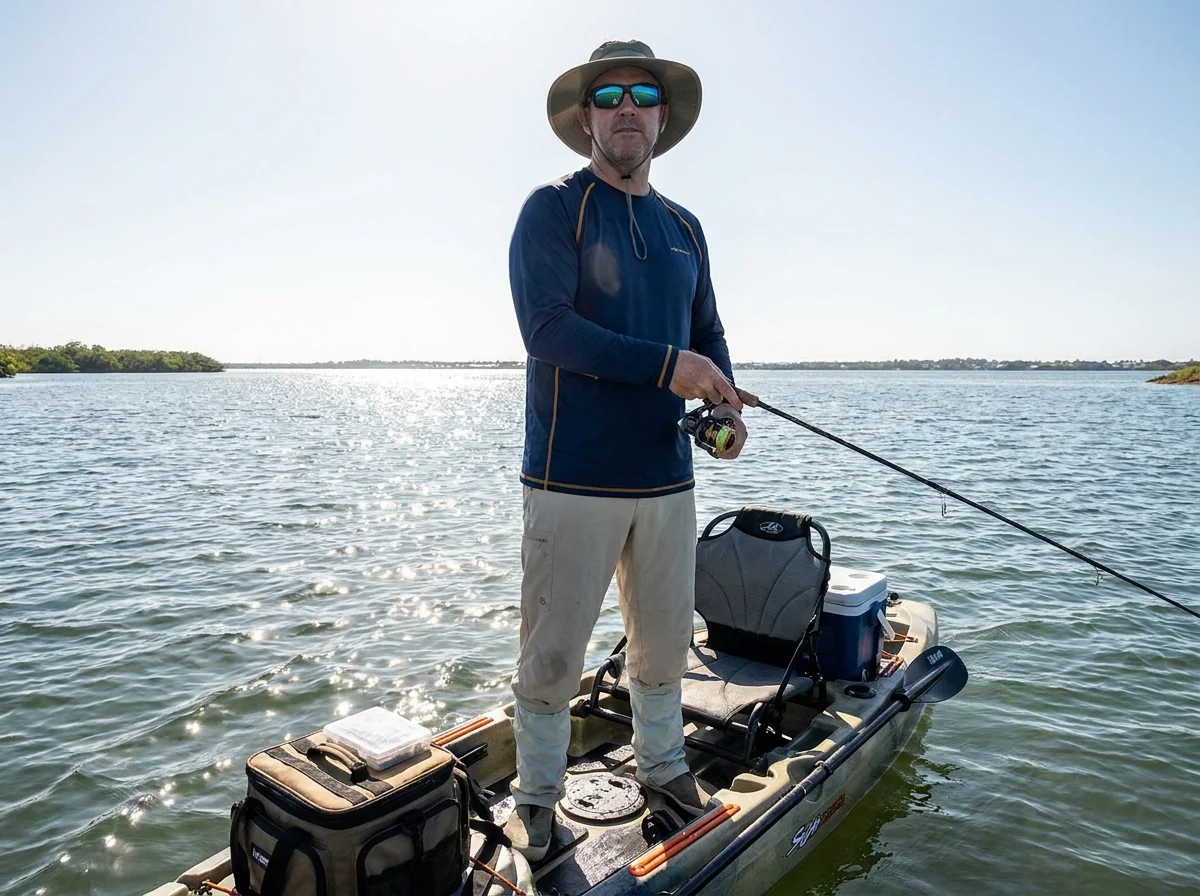 UPF lightweight fishing pants for full leg sun coverage kayak boat tropical